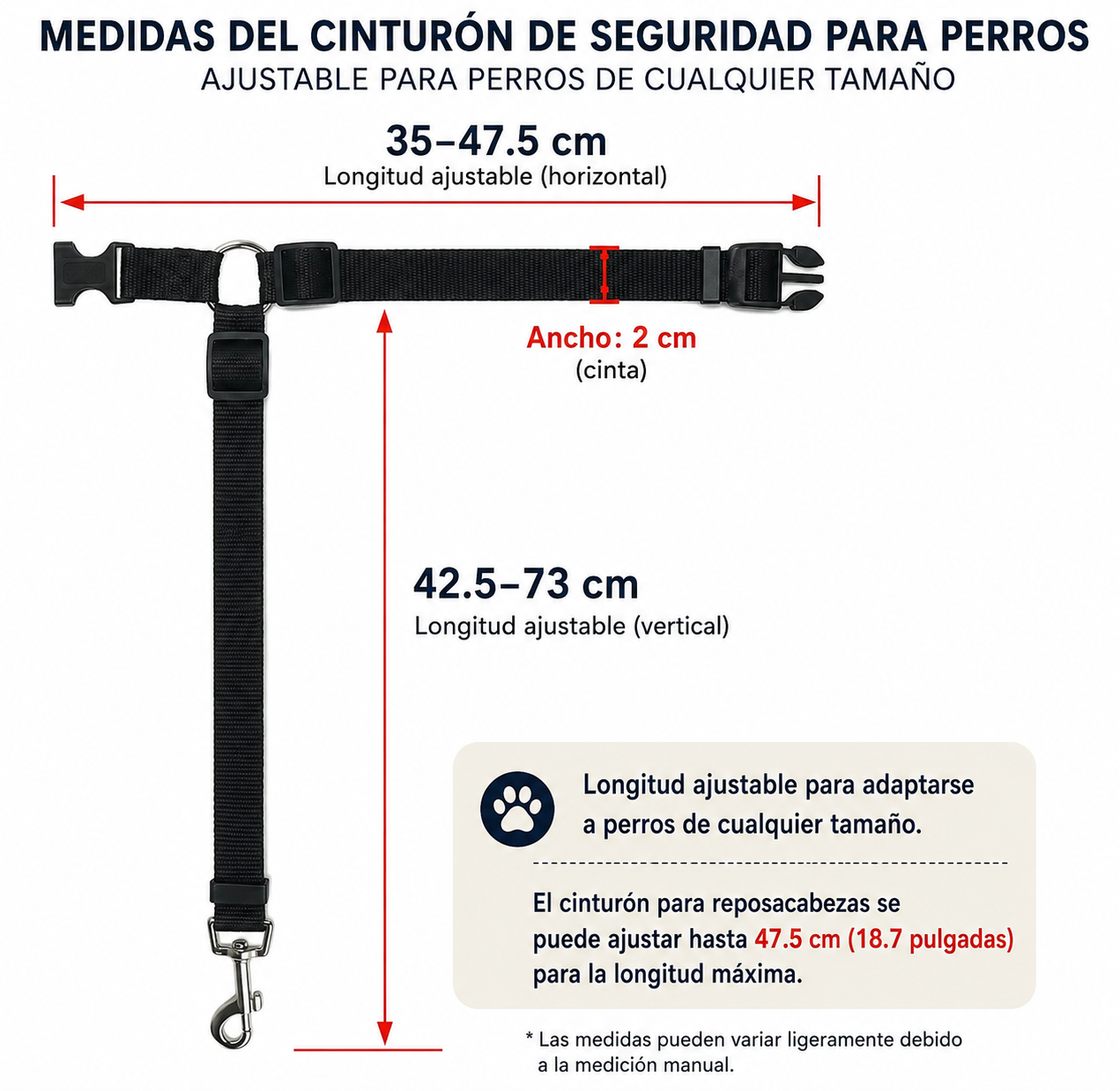 Cinturón de Seguridad para Perros