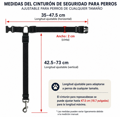 Cinturón de Seguridad para Perros